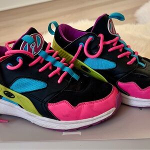 Heelys Black and Pink Kids Roller Sneakers